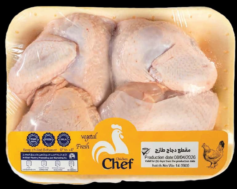 Fresh chicken cut
